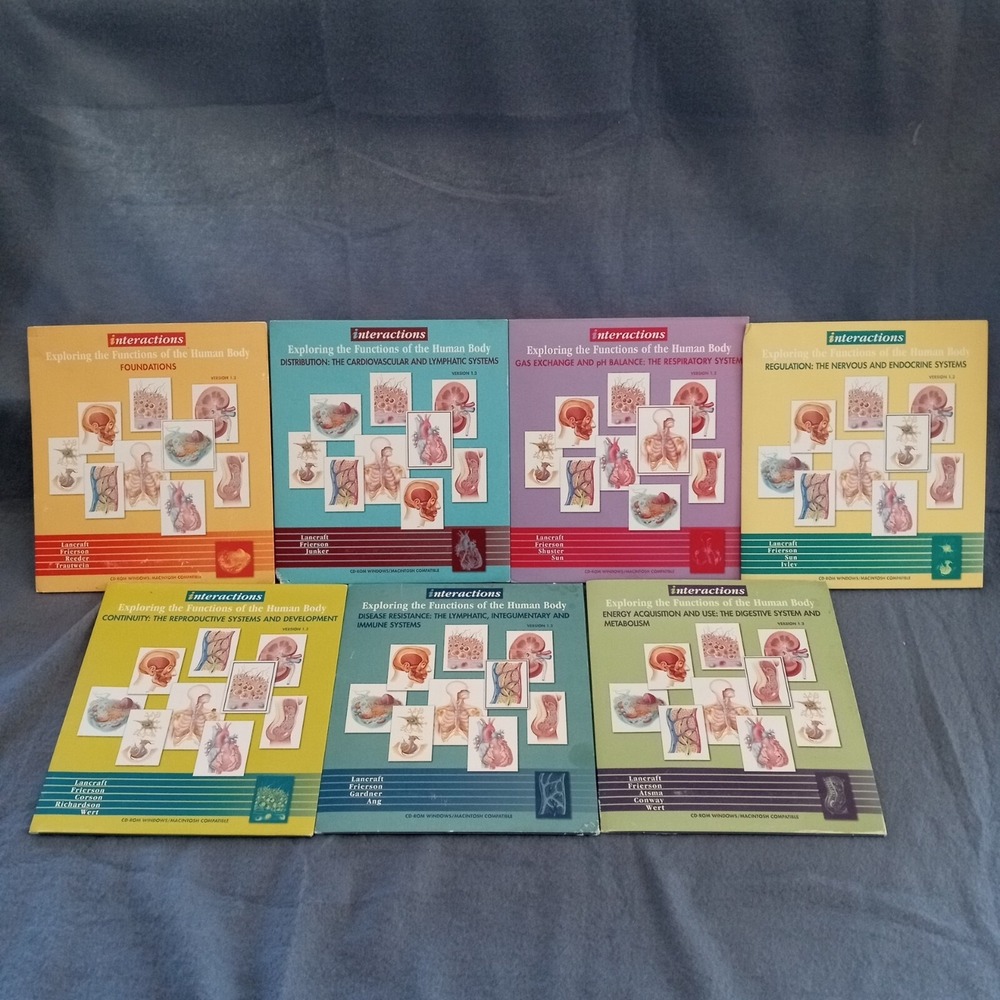 Interactions Exploring the Functions of the Human Body Lot of 7 Homeschool CD